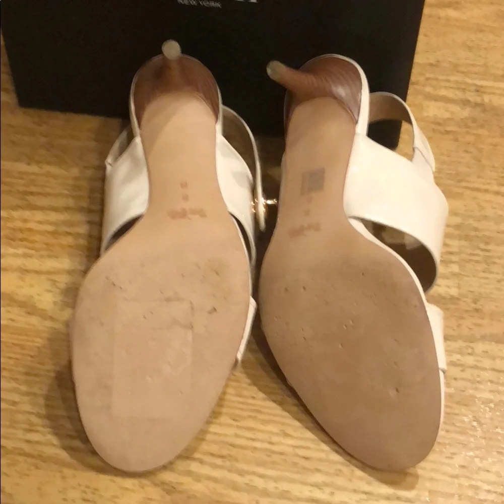 EUC Coach *Marla* Patent Leather Heels with Gold Accent Stacked Heel - Picture 5 of 12